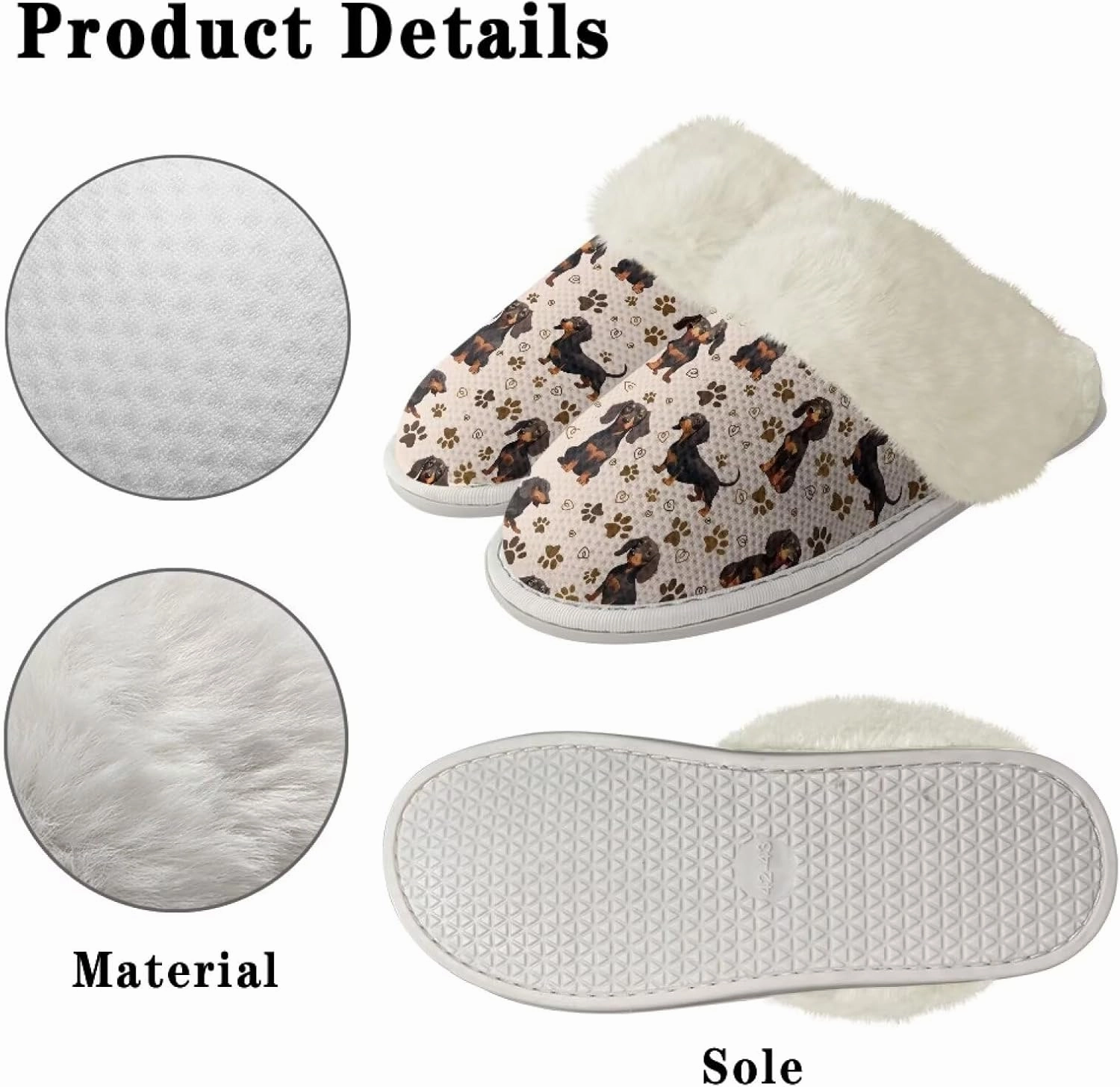 Women's Fuzzy Slippers Outdoor Indoor Fluffy Winter House Shoes Warm Plush Bedroom Shoes for Women