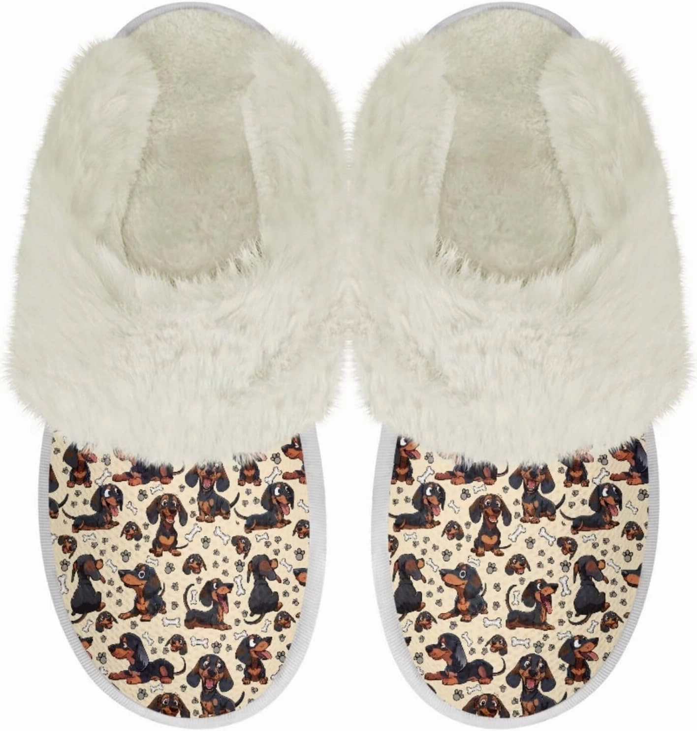 Women's Fuzzy Slippers Outdoor Indoor Fluffy Winter House Shoes Warm Plush Bedroom Shoes for Women