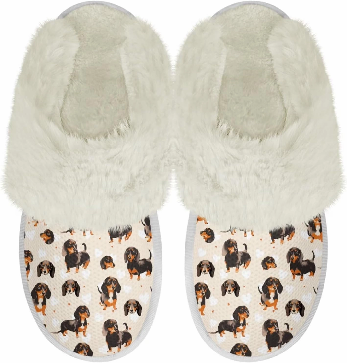 Women's Fuzzy Slippers Outdoor Indoor Fluffy Winter House Shoes Warm Plush Bedroom Shoes for Women