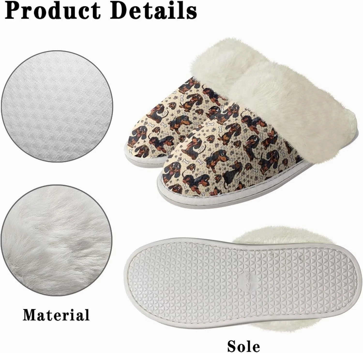 Women's Fuzzy Slippers Outdoor Indoor Fluffy Winter House Shoes Warm Plush Bedroom Shoes for Women
