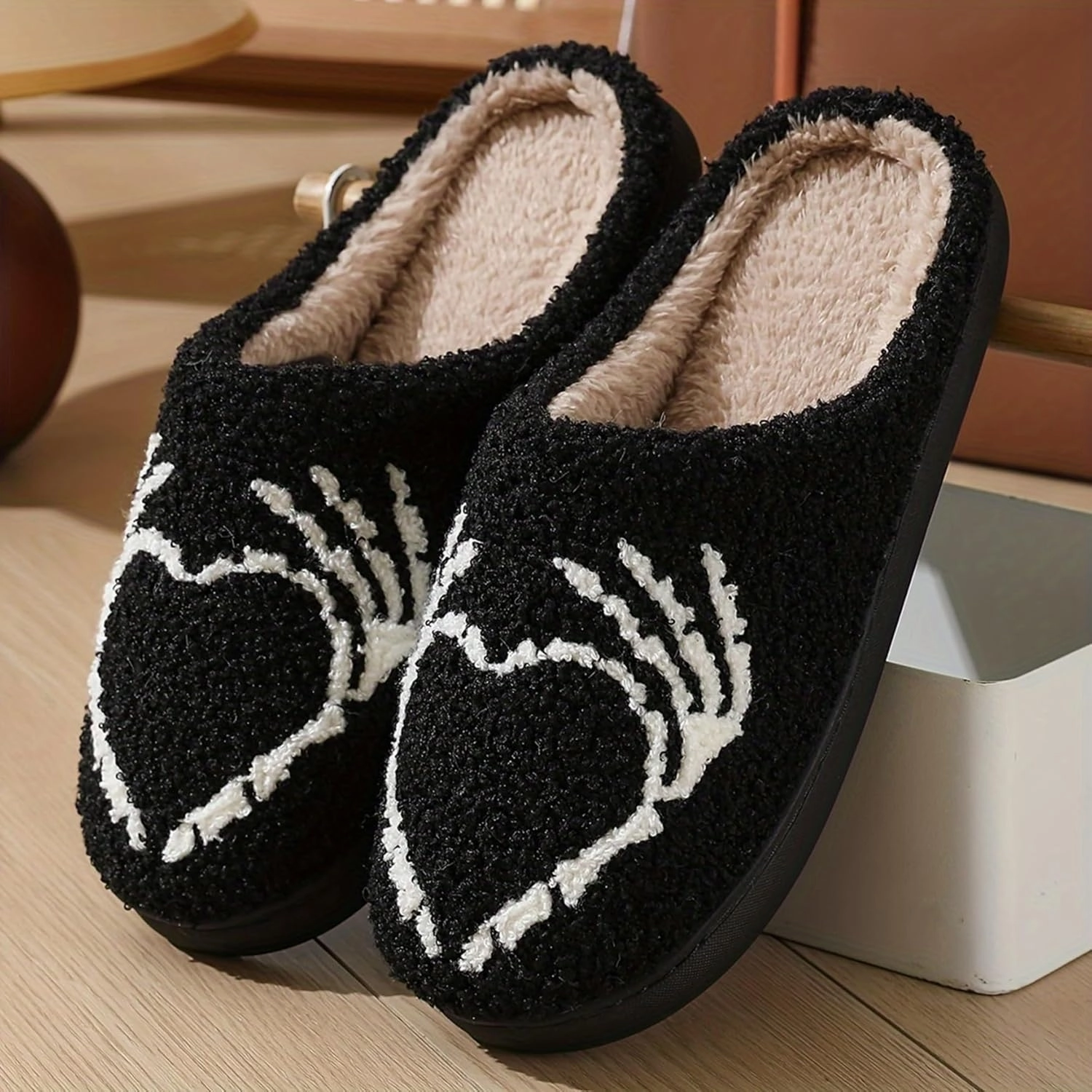 Women's Men's Fuzzy Memory Foam Slippers Fluffy Warm Comfort Light Weight Indoor Outdoor House Couple Shoes