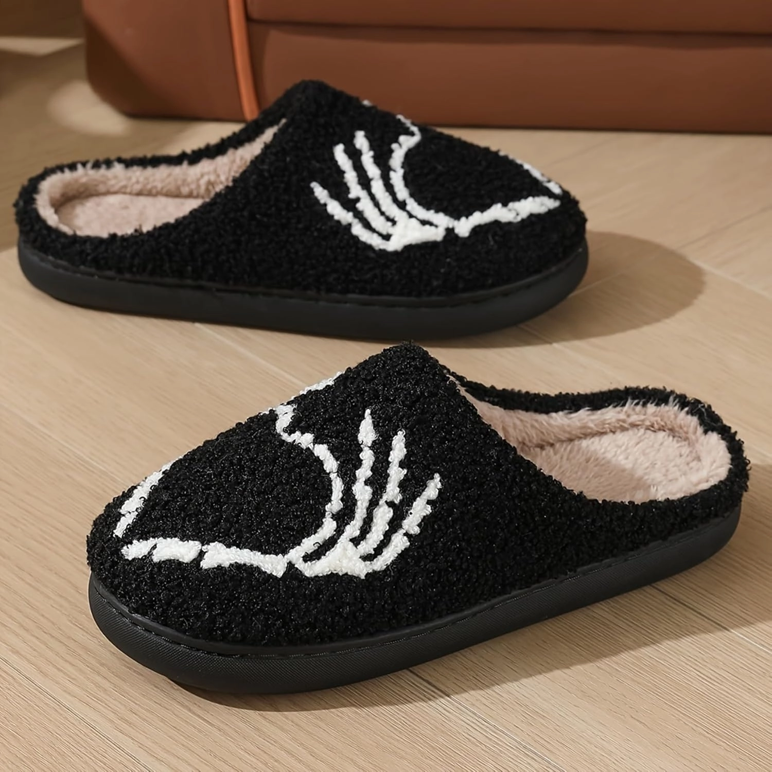 Women's Men's Fuzzy Memory Foam Slippers Fluffy Warm Comfort Light Weight Indoor Outdoor House Couple Shoes