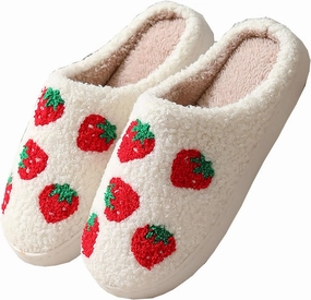 Women's Plush Heart Love Slippers - Blue Eyes Mushroom Cat Ears Retro Memory Foam Soft Plush Home Shoes