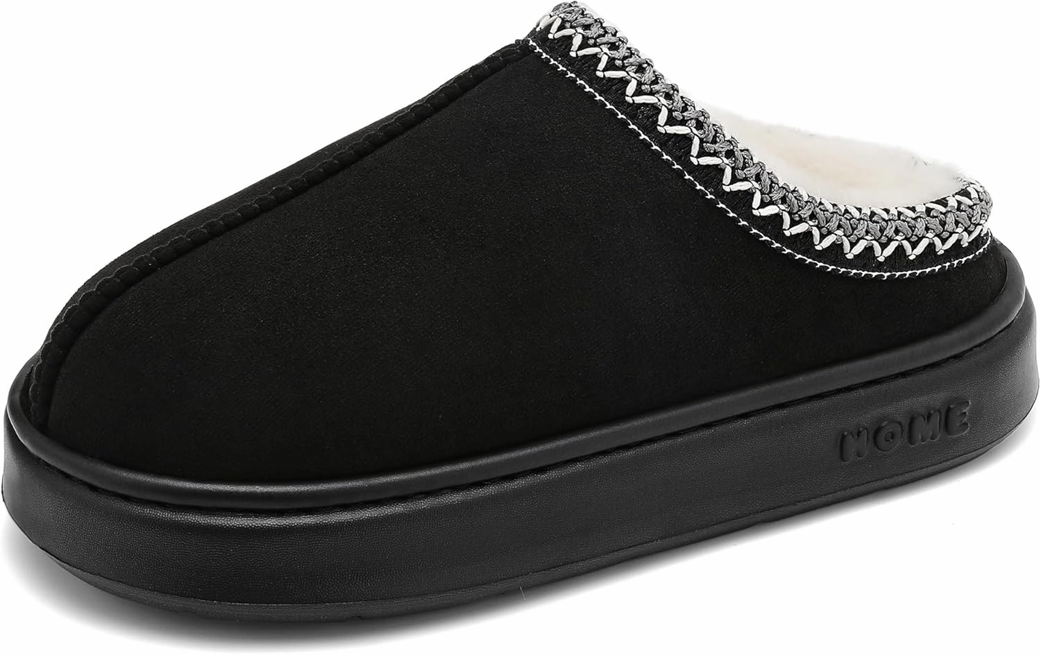 Women's Slippers Fluffy Winter House Shoes Black