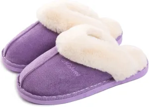 Womens Slippers Soft Plush Warm House Shoes Anti-Slip Fluffy Fur Indoor/Outdoor Slippers