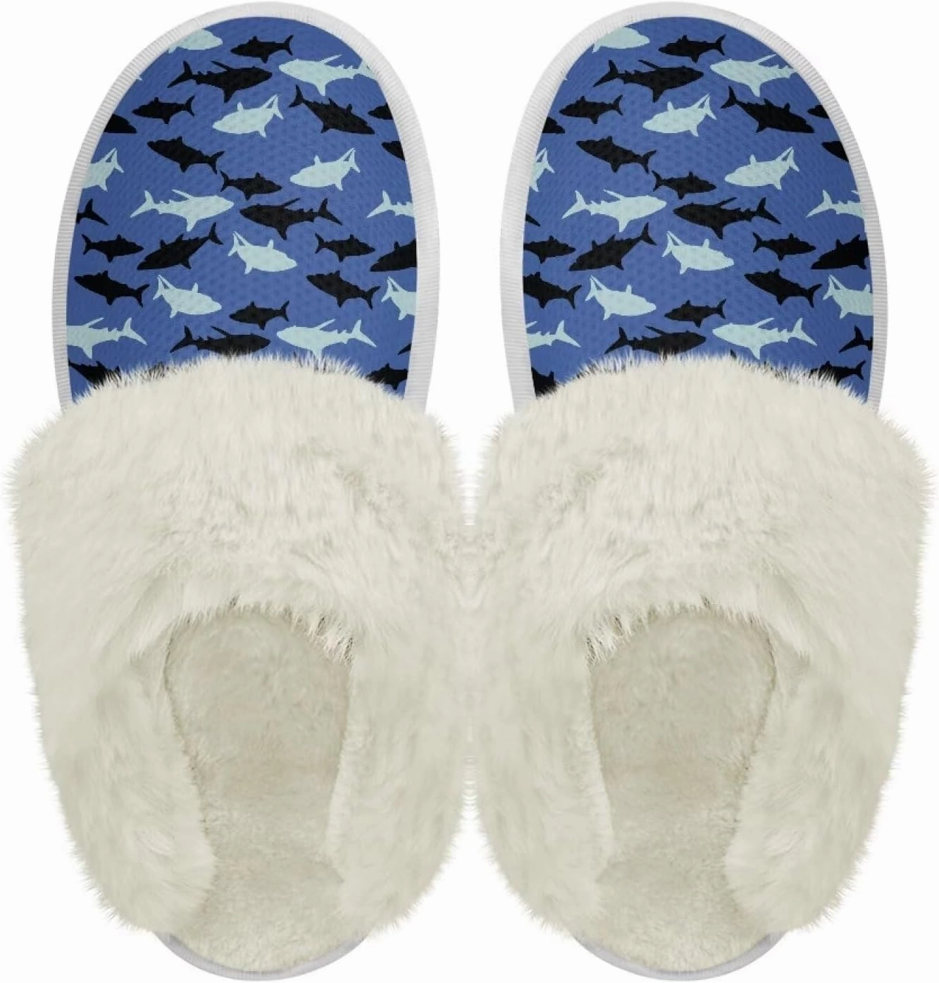 Womens Fuzzy Slippers with Fur Edges, Cute Plush House Shoes Fluffy House Slippers for Indoor and Outdoor