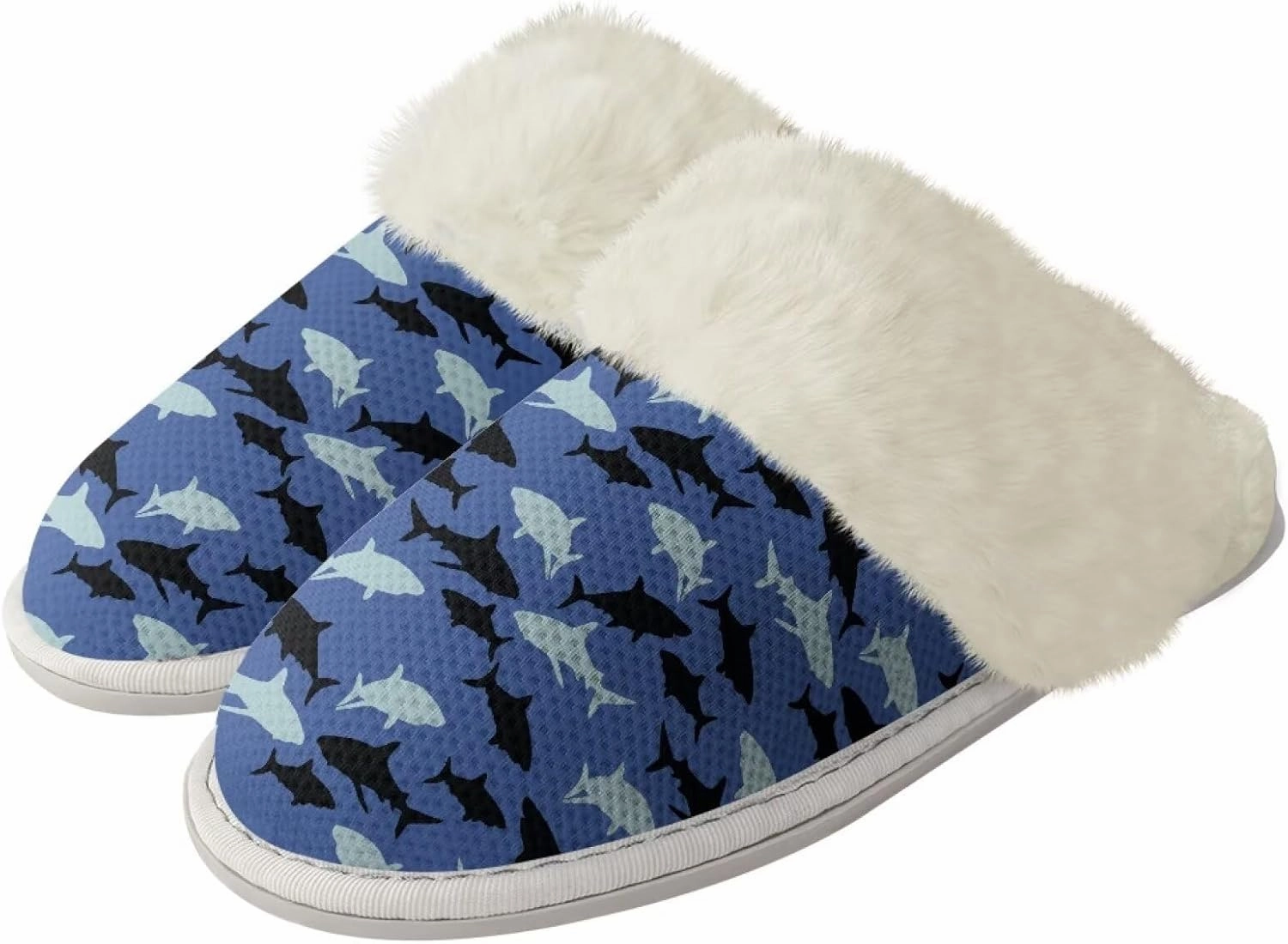 Womens Fuzzy Slippers with Fur Edges, Cute Plush House Shoes Fluffy House Slippers for Indoor and Outdoor