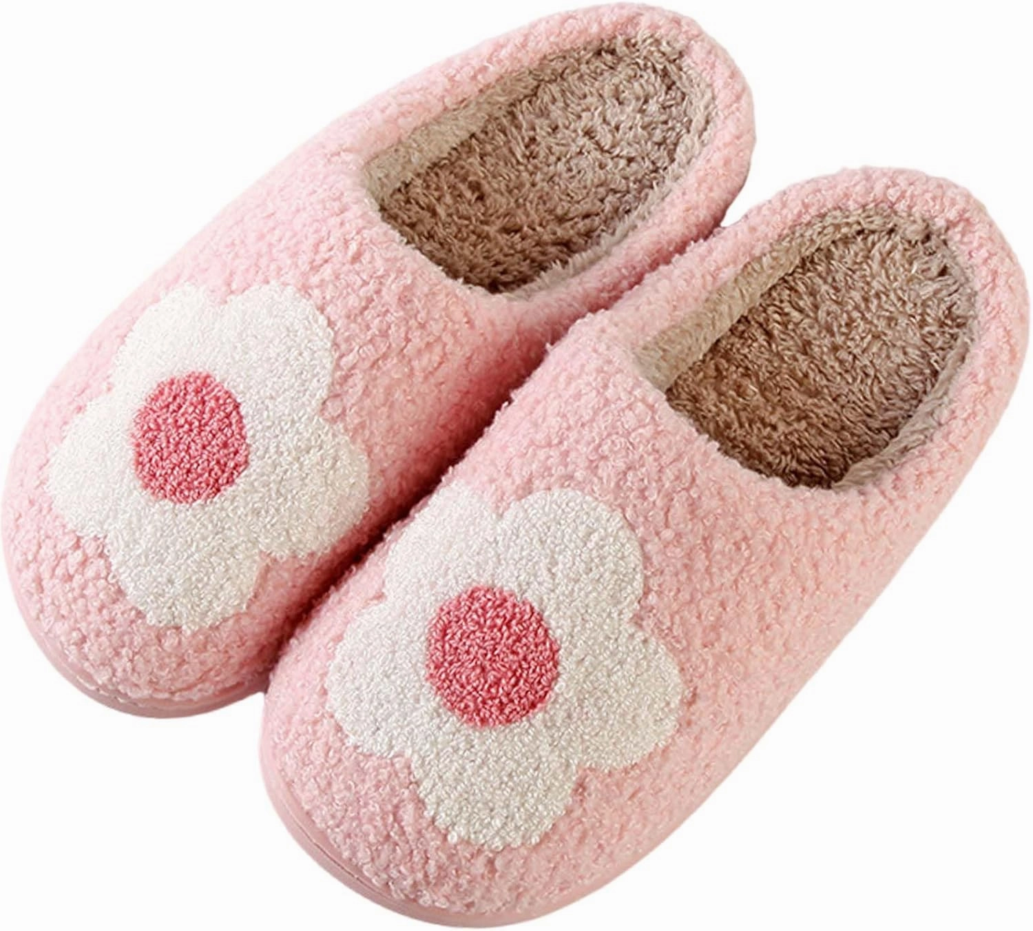 Womens Mens Slippers Retro Memory Foam Cute Cartoon Plush Fluffy Warm Fur Lined slippers Indoor House Home Winter Shoes