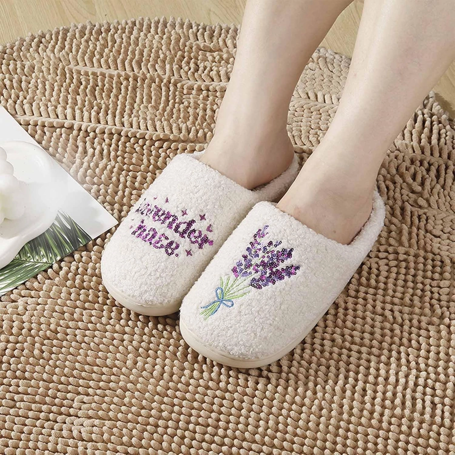 Womens Mens Slippers Retro Memory Foam Cute Cartoon Plush Fluffy Warm Fur Lined slippers Indoor House Home Winter Shoes