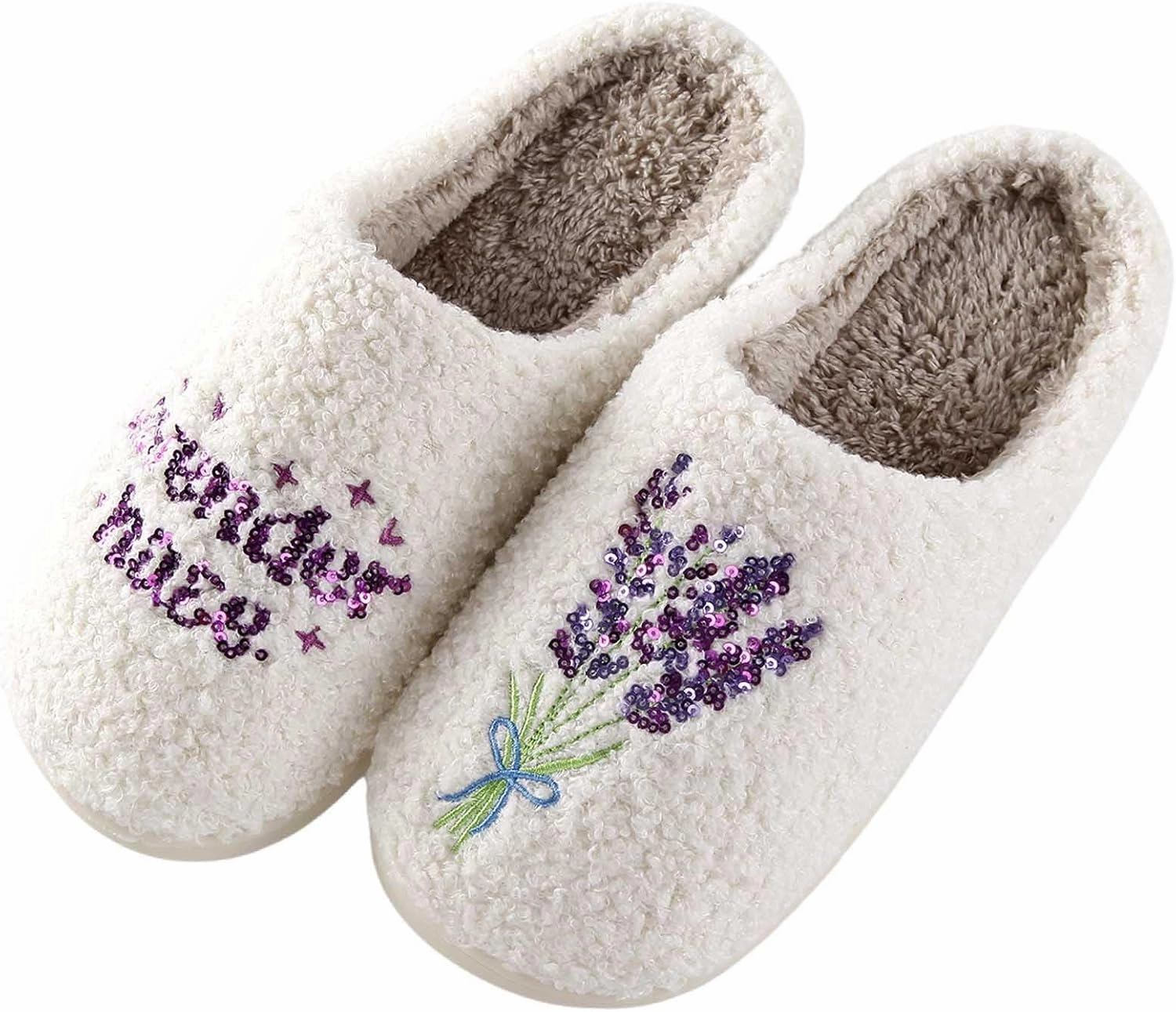 Womens Mens Slippers Retro Memory Foam Cute Cartoon Plush Fluffy Warm Fur Lined slippers Indoor House Home Winter Shoes