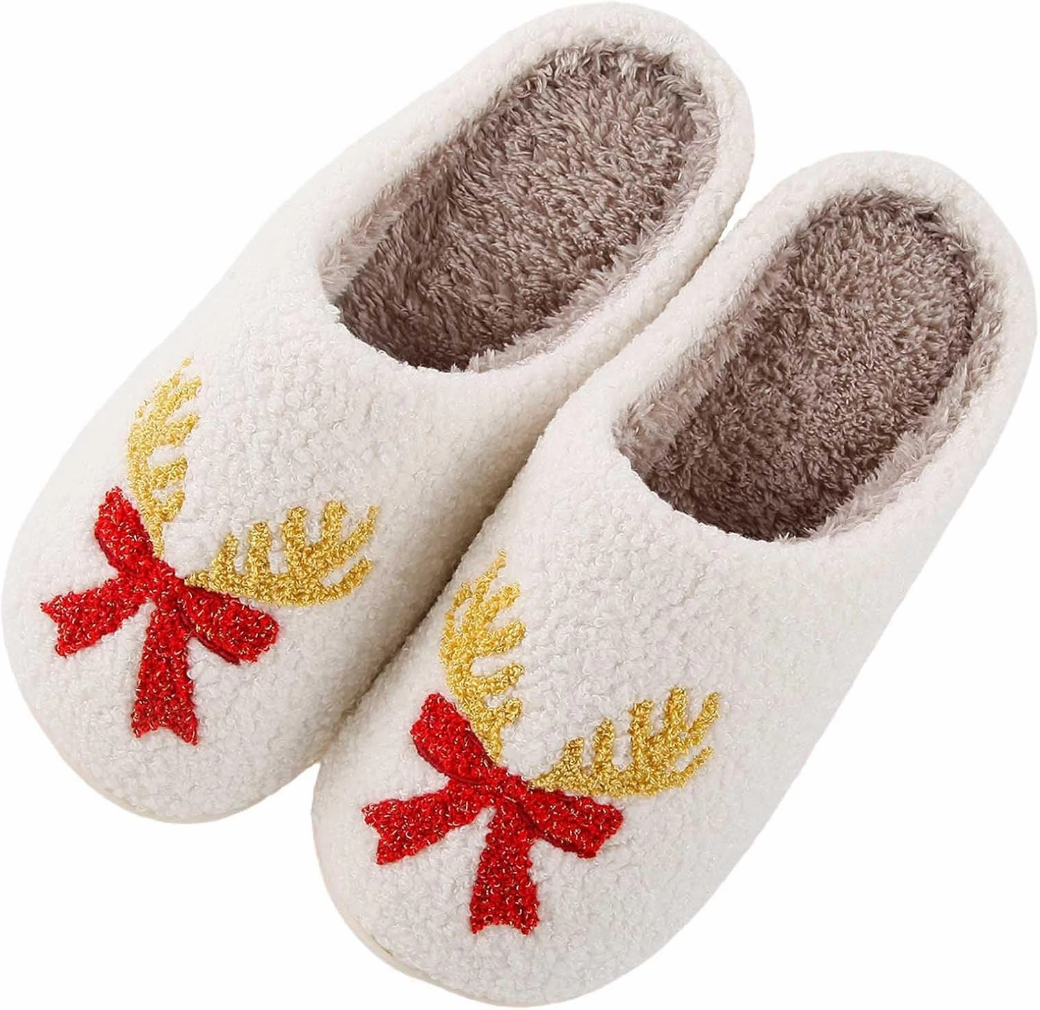 Womens Mens Slippers Retro Memory Foam Cute Cartoon Plush Fluffy Warm Fur Lined slippers Indoor House Home Winter Shoes