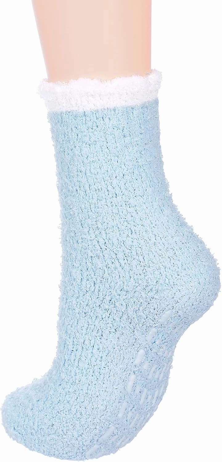 Womens Winter Socks Fluffy Sleep Socks Fleece Fuzzy Socks Athletic Warm Socks Plush Cozy Socks