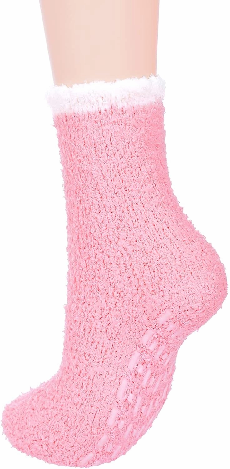 Womens Winter Socks Fluffy Sleep Socks Fleece Fuzzy Socks Athletic Warm Socks Plush Cozy Socks