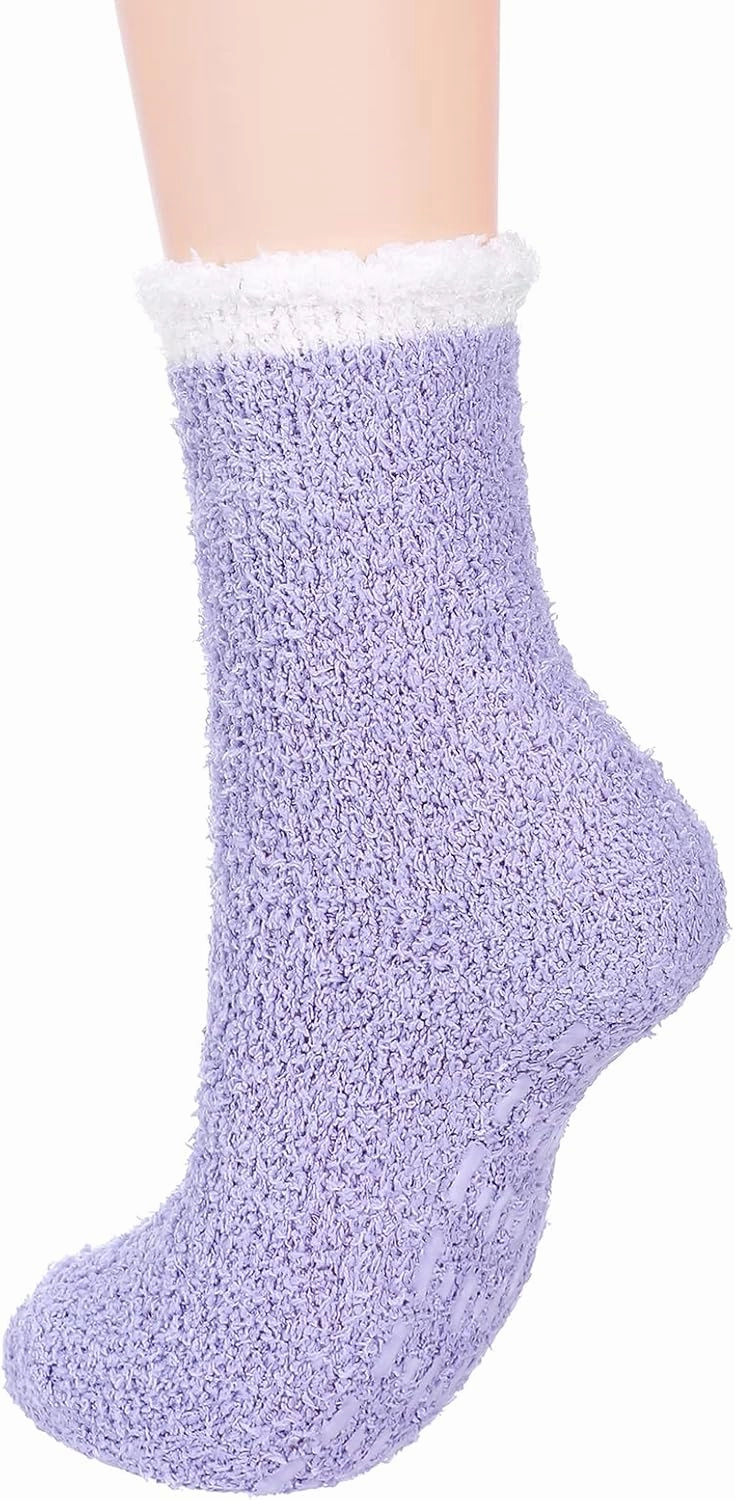 Womens Winter Socks Fluffy Sleep Socks Fleece Fuzzy Socks Athletic Warm Socks Plush Cozy Socks