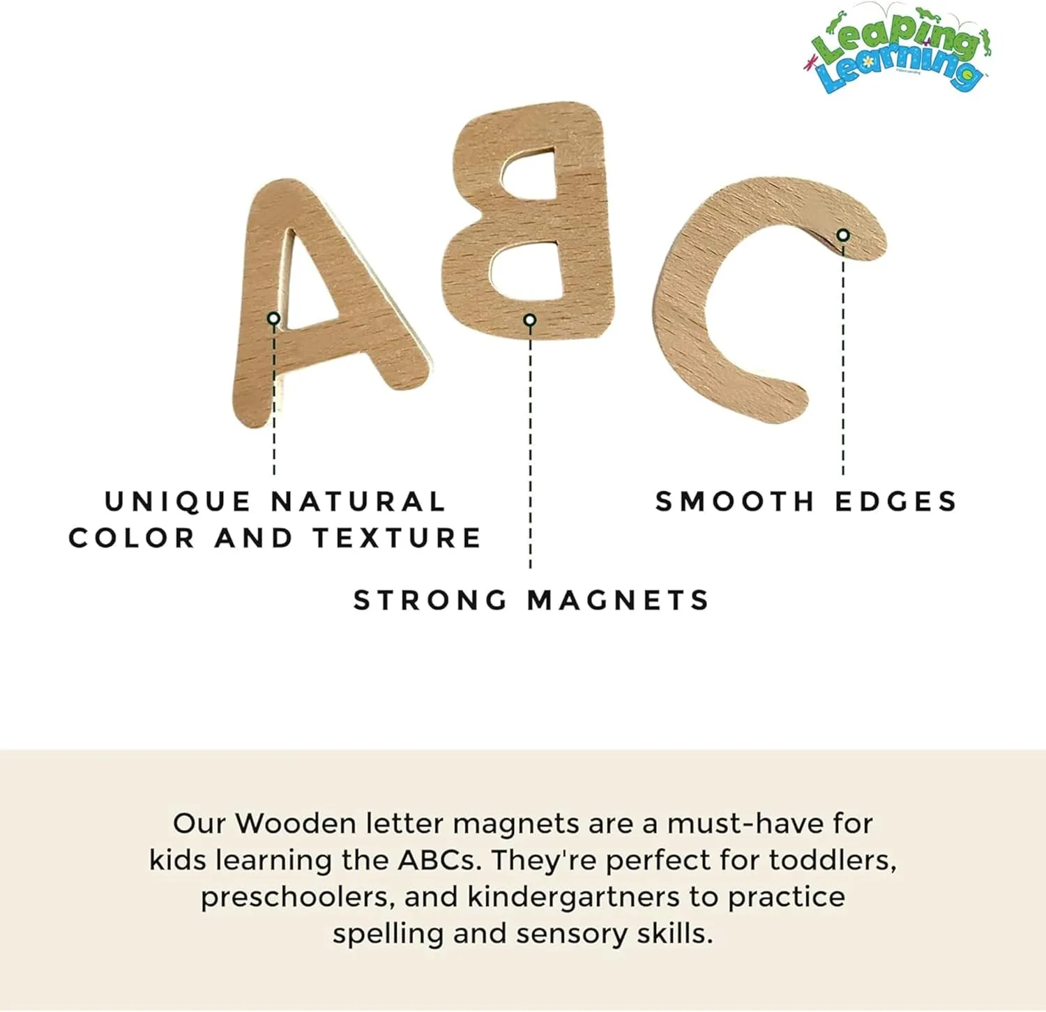Wooden Letters Small Alphabet Magnets for Kids Supplies, Learning Must-Haves for Home/Classroom Use, Magnets for Refrigerator & School Board, Toys for Kids 3 