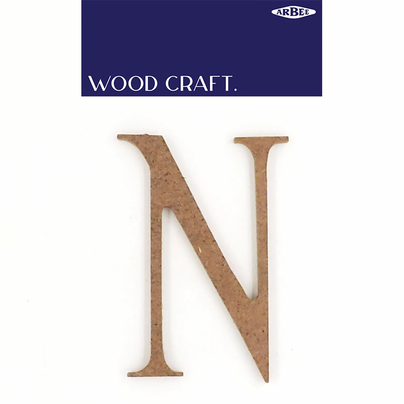 WOODEN ALPHABET LETTER MEDIUM N