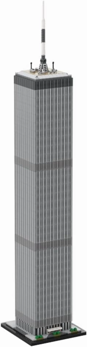 World Trade Center Model 1:800 Scale Architecture 2126 Pieces MOC Build for Age 18 