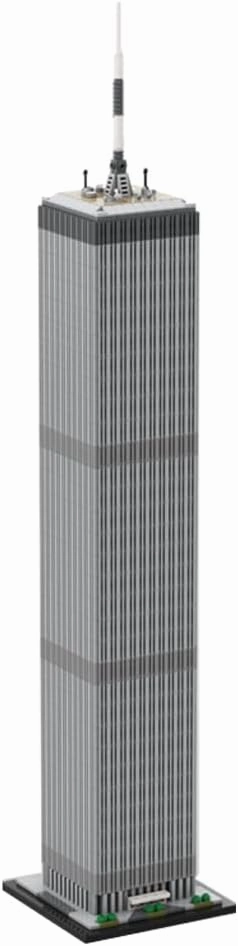 World Trade Center Model 1:800 Scale Architecture 2126 Pieces MOC Build for Age 18 