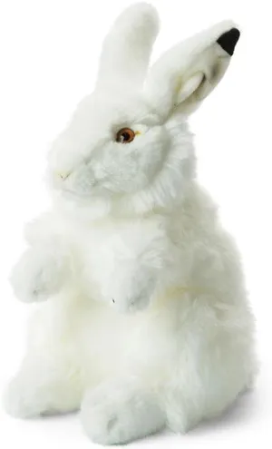 WWF14574 Plush Collection World Wildlife Fund Bunny Plush Snow Rabbit, Realistically Designed Plush Toy, Approx. 24 cm Tall and Wonderfully Soft, Multi-Coloured