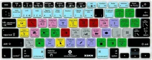 XSKN Adobe Illustrator Shortcuts Keyboard Skin Silicone AI Hotkeys Keyboard Cover for MacBook Air 13 & MacBook Pro 13 15 17, Retina (US/European ISO Keyboard)