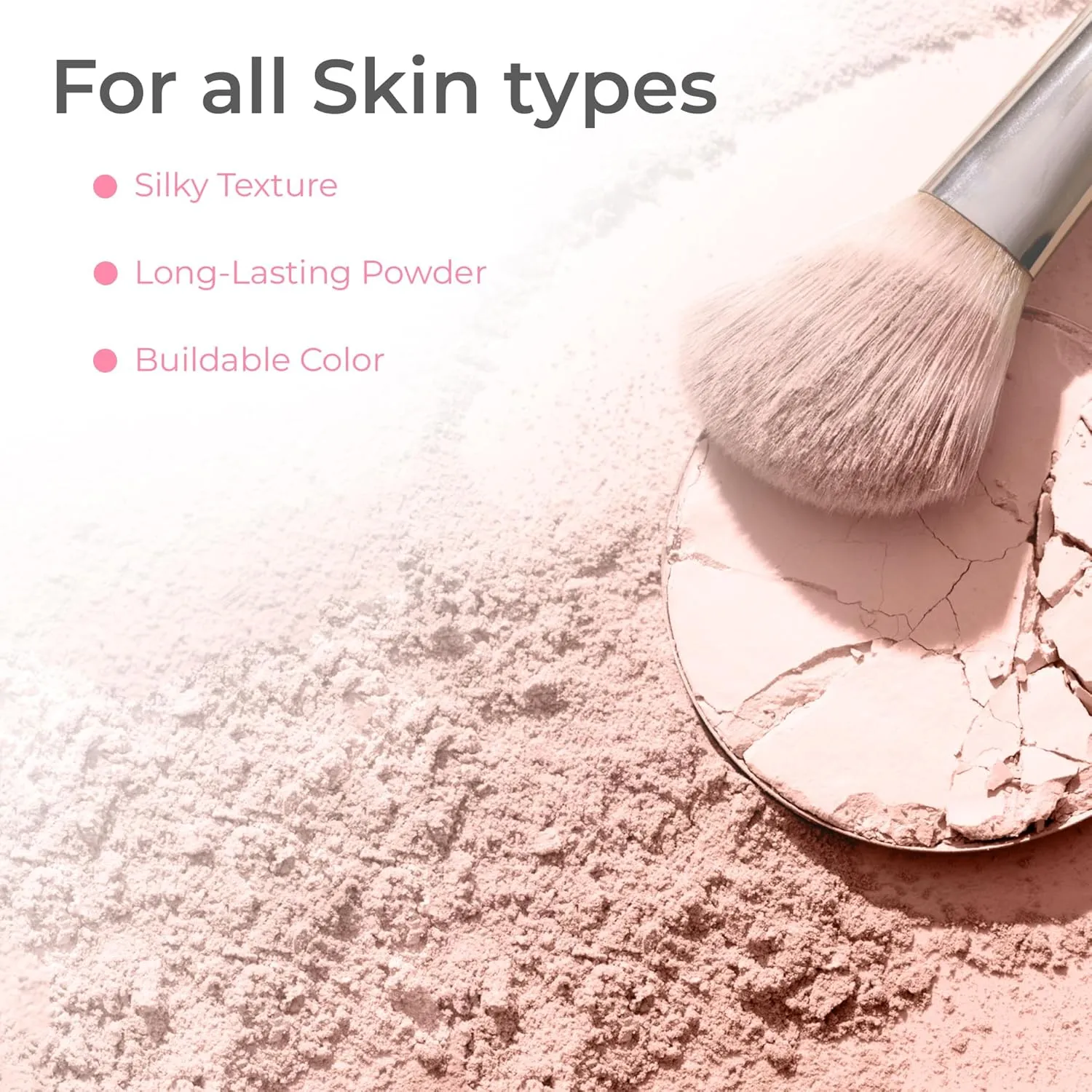 XXL KIT BRUSH & CASE (FAIR 2) Full Size Mineral Makeup Set Bare Face Matte Powder Foundation Cover