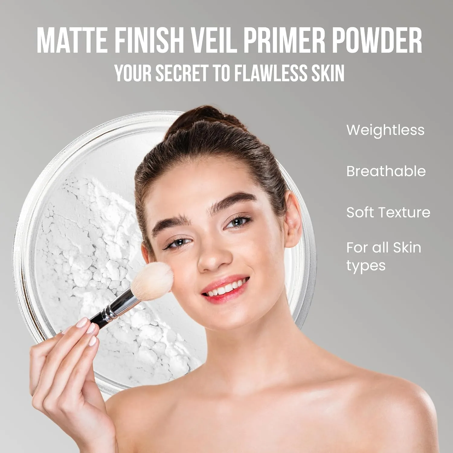 XXL KIT BRUSH & CASE (FAIR 2) Full Size Mineral Makeup Set Bare Face Matte Powder Foundation Cover