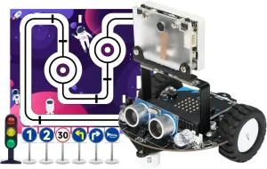 Yahboom Toys Car Micro:bit Project Smart Robot Car Tinybit Pro Upgrade AI Visual Recognition Graphical Programming Line Tracking Ultrasonic Sensor Remote Control (Standard Kit with V2)