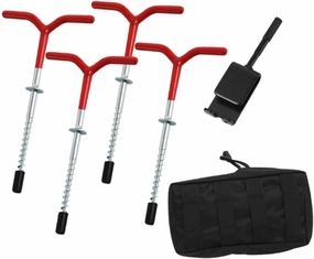 Yiju 4X Ice Fishing Anchors Ice Anchor Drill Adapter Tent Pegs, Accessories Practical Ground Nails, Anchor Tool Shelter Anchors