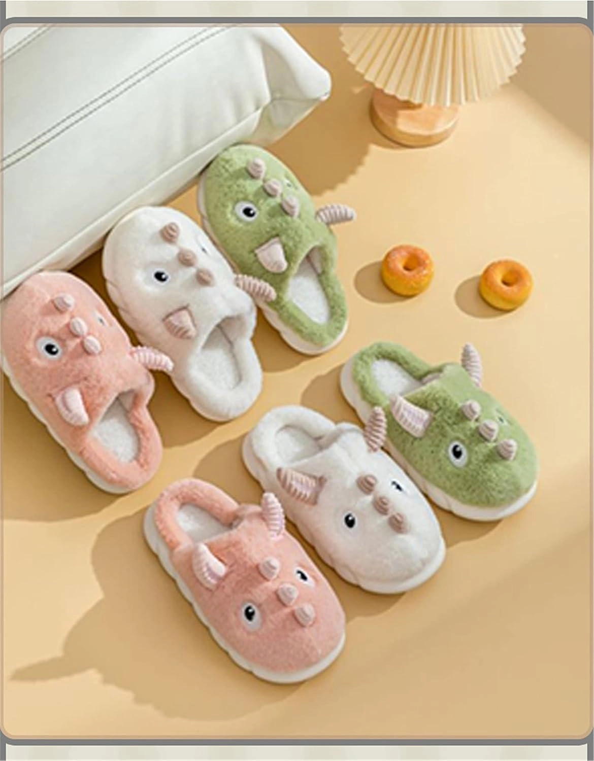 YILANLAN Women's Cute Animal Slippers - Funny Cartoon Winter Plush Thick Soled Slippers