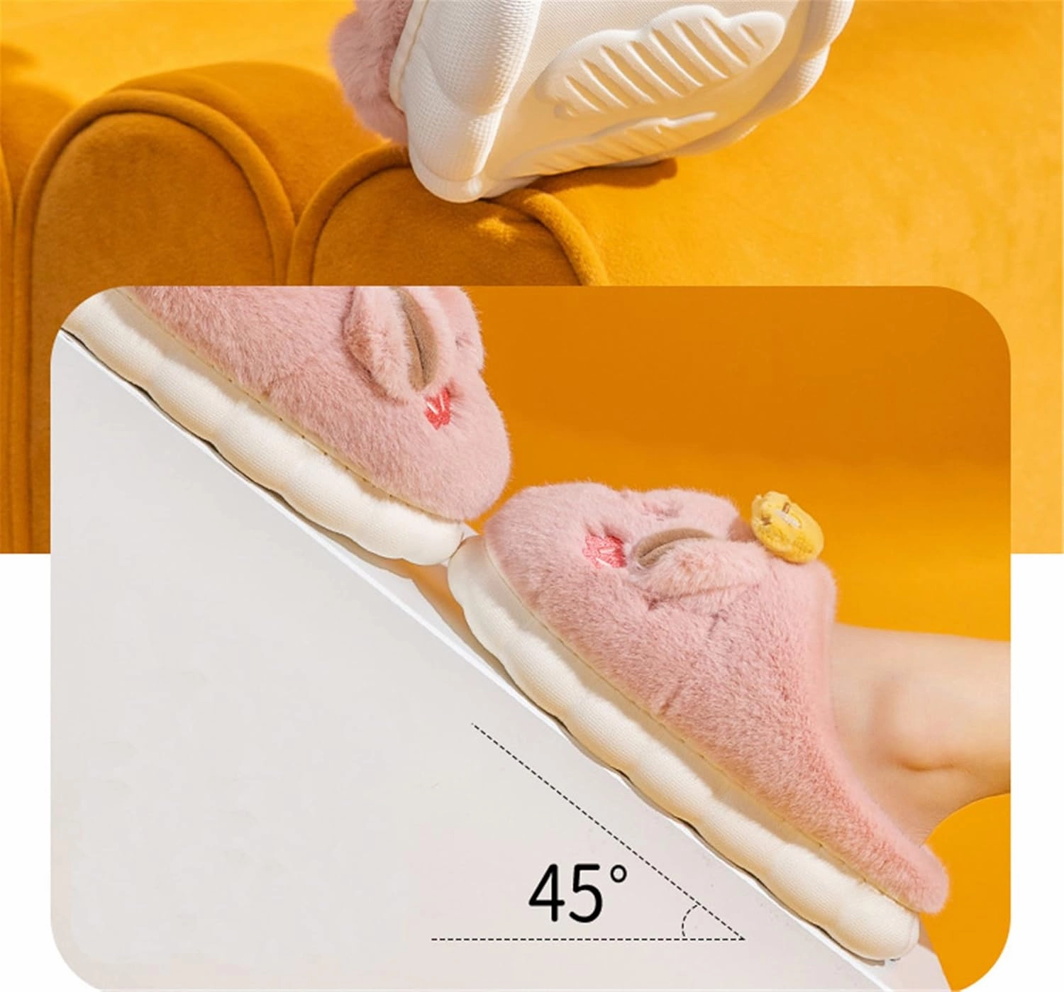 YILANLAN Women's Pink Pig Animal Slippers - Warm, Plush, Winter, Flat Heel, No Closure, Round Toe