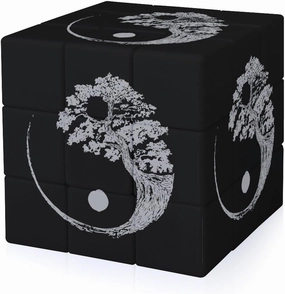 Yin and Yang Tree Japanese Funny 3x3x3 Cube Smooth Lightweight Puzzle for Adult Graphic Printing Travel