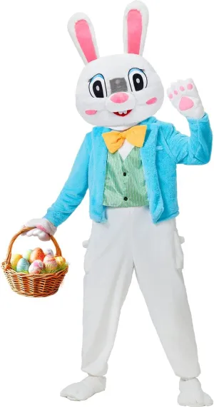 YuDanae Easter Bunny Costume Adult Deluxe Rabbits Mascot Suit With Headpiece Gloves Rabbit Paw Slippers Party Dress