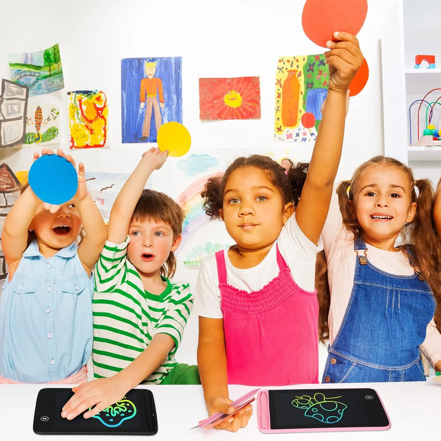 Zhehao 12 Pcs LCD Writing Tablet Drawing Board Doodle Board Educational Toys Erasable Electronic Painting Learning Pads Gift for Girls Boys(Vivid Color, 6.5 Inch Screen)