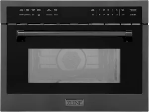ZLINE 24" Built-in Convection Microwave Oven in Black Stainless Steel with Speed and Sensor Cooking