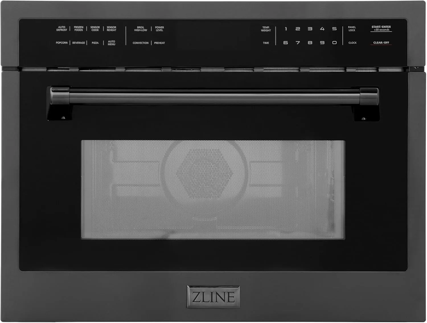 ZLINE 24" Built-in Convection Microwave Oven in Black Stainless Steel with Speed and Sensor Cooking