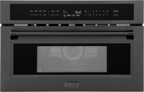 ZLINE 30" 1.6 cu ft. Built-in Convection Microwave Oven in Black Stainless Steel with Speed and Sensor Cooking (MWO-30-BS)
