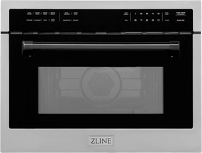ZLINE Autograph Edition 24" 1.6 cu ft. Built-in Convection Microwave Oven in Stainless Steel and Matte Black Accents