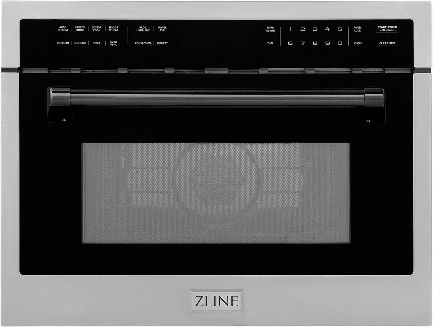 ZLINE Autograph Edition 24" 1.6 cu ft. Built-in Convection Microwave Oven in Stainless Steel and Matte Black Accents